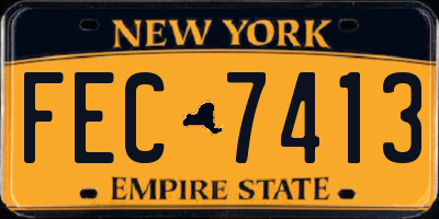 NY license plate FEC7413