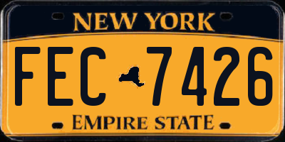NY license plate FEC7426