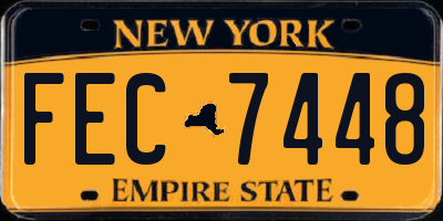 NY license plate FEC7448