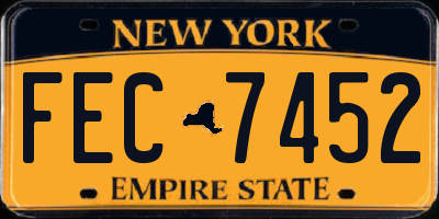 NY license plate FEC7452