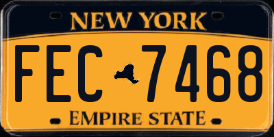NY license plate FEC7468