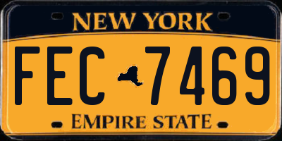 NY license plate FEC7469