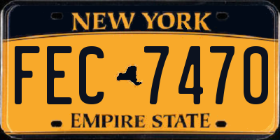 NY license plate FEC7470