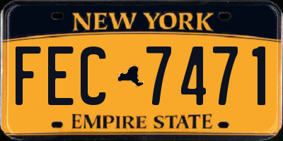 NY license plate FEC7471