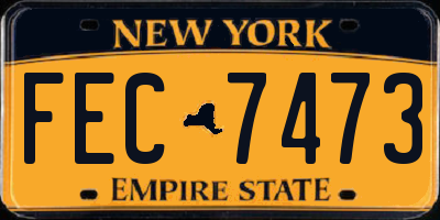 NY license plate FEC7473