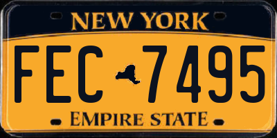 NY license plate FEC7495