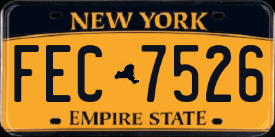 NY license plate FEC7526