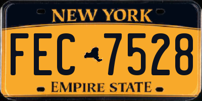 NY license plate FEC7528
