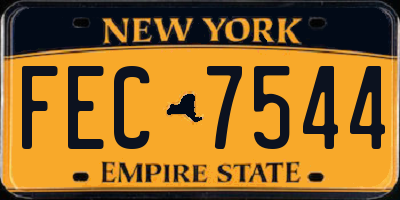 NY license plate FEC7544