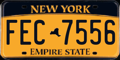 NY license plate FEC7556