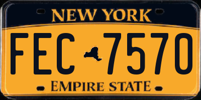 NY license plate FEC7570