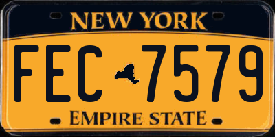 NY license plate FEC7579