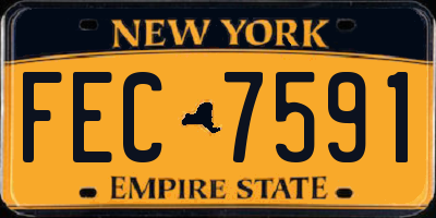 NY license plate FEC7591