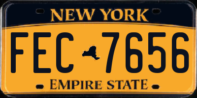 NY license plate FEC7656