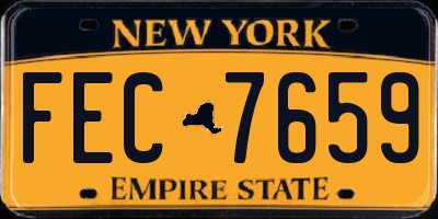 NY license plate FEC7659