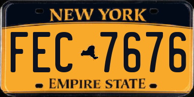NY license plate FEC7676