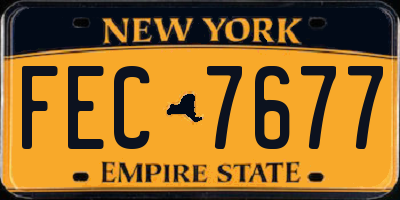 NY license plate FEC7677