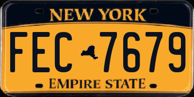 NY license plate FEC7679