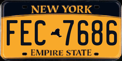 NY license plate FEC7686