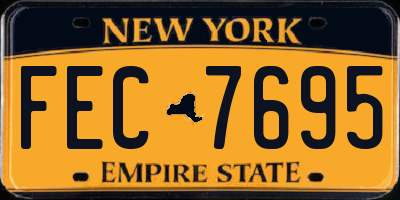 NY license plate FEC7695
