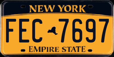 NY license plate FEC7697