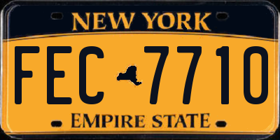 NY license plate FEC7710