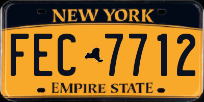 NY license plate FEC7712