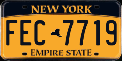 NY license plate FEC7719