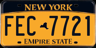 NY license plate FEC7721