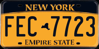 NY license plate FEC7723