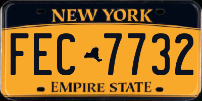 NY license plate FEC7732