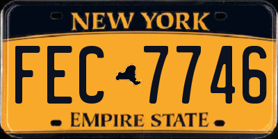NY license plate FEC7746