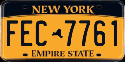 NY license plate FEC7761
