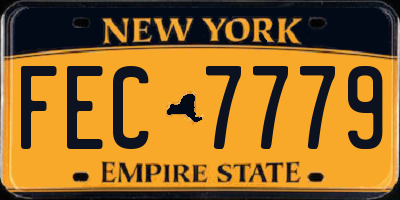 NY license plate FEC7779