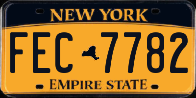 NY license plate FEC7782