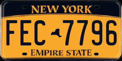 NY license plate FEC7796