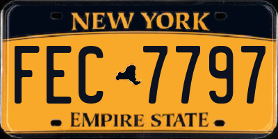 NY license plate FEC7797