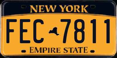 NY license plate FEC7811