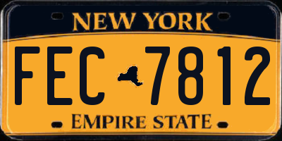 NY license plate FEC7812
