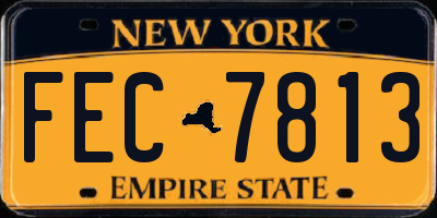NY license plate FEC7813
