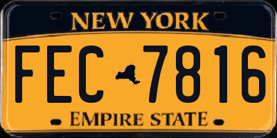 NY license plate FEC7816