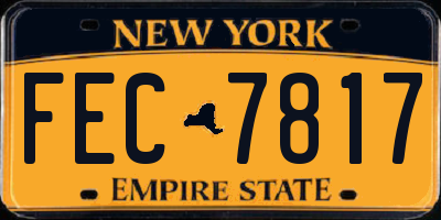 NY license plate FEC7817