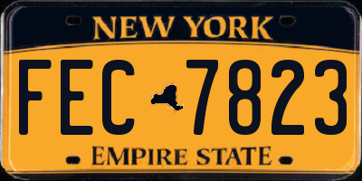 NY license plate FEC7823
