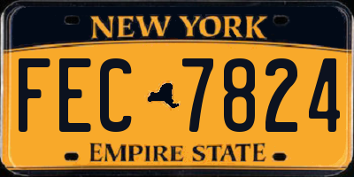 NY license plate FEC7824