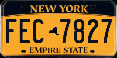 NY license plate FEC7827