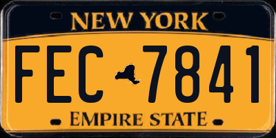 NY license plate FEC7841