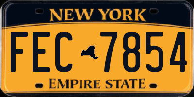 NY license plate FEC7854