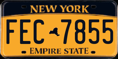 NY license plate FEC7855
