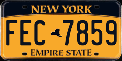 NY license plate FEC7859