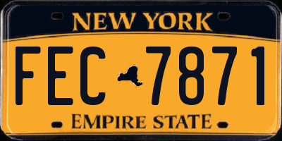 NY license plate FEC7871